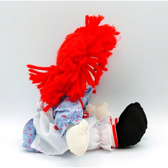 Raggedy Ann Doll by Aurora 12” Hasbro 2012 Cloth Blue Check Dress - Picture 3 of 6